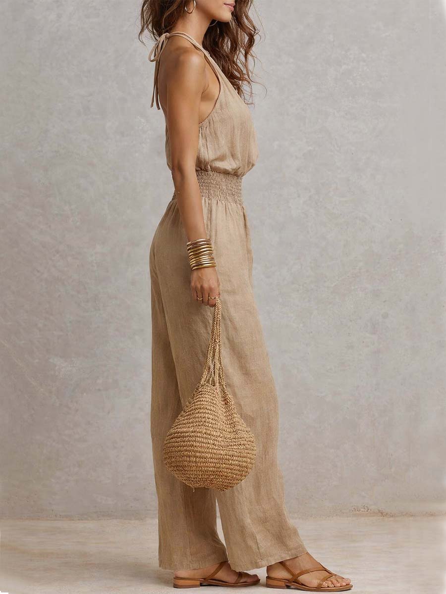Héloïse™ | Halter-Neck Waist-Cinching Jumpsuit