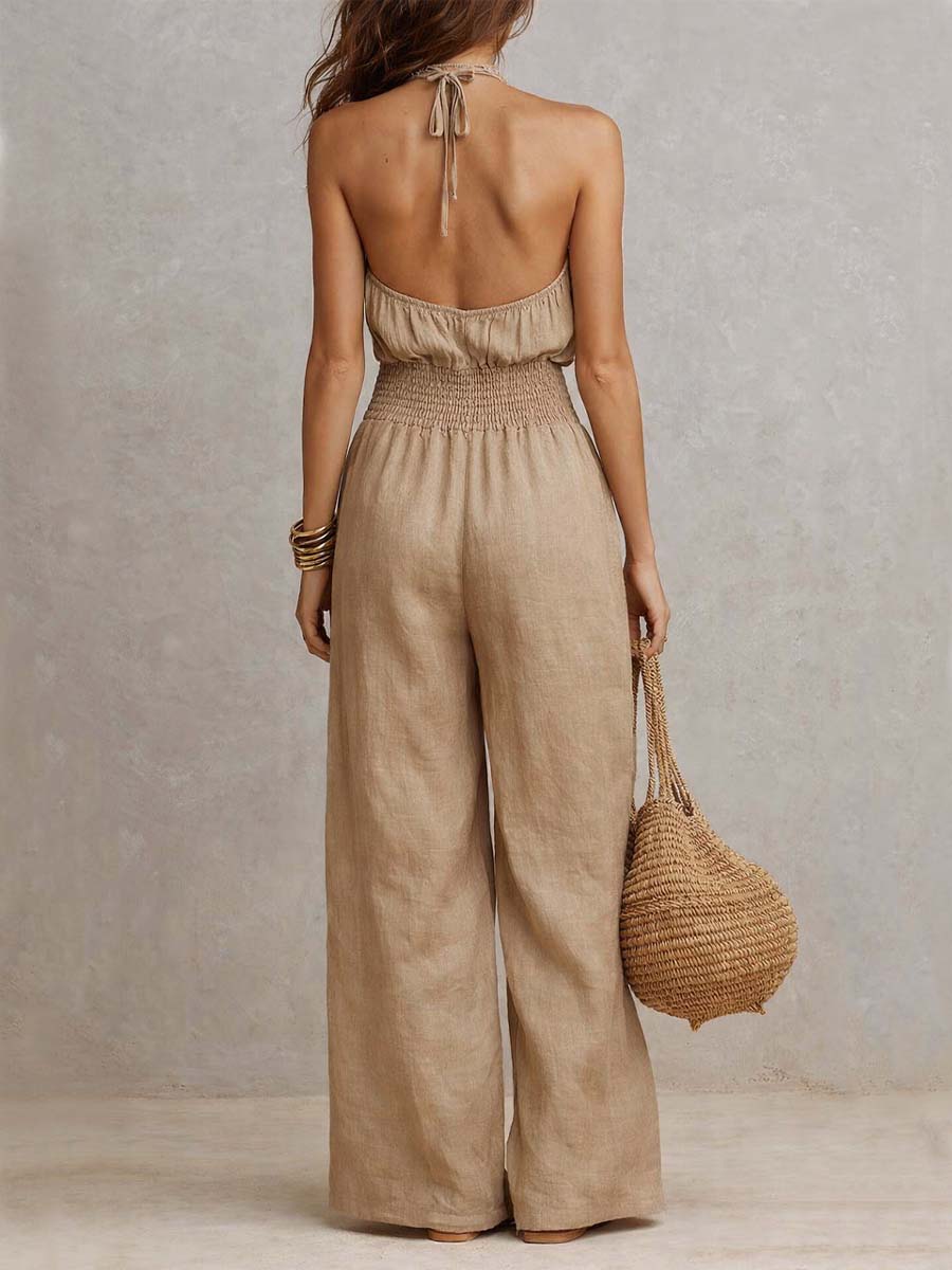 Héloïse™ | Halter-Neck Waist-Cinching Jumpsuit