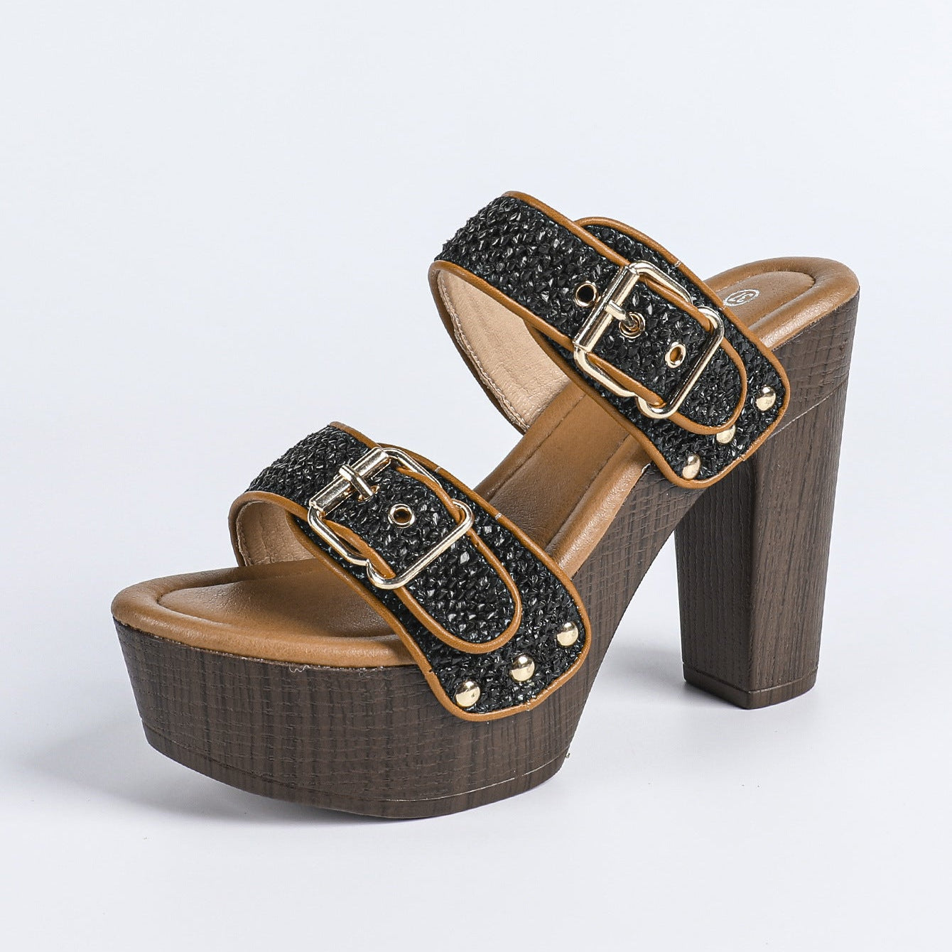 Valentina Double Buckle Heels