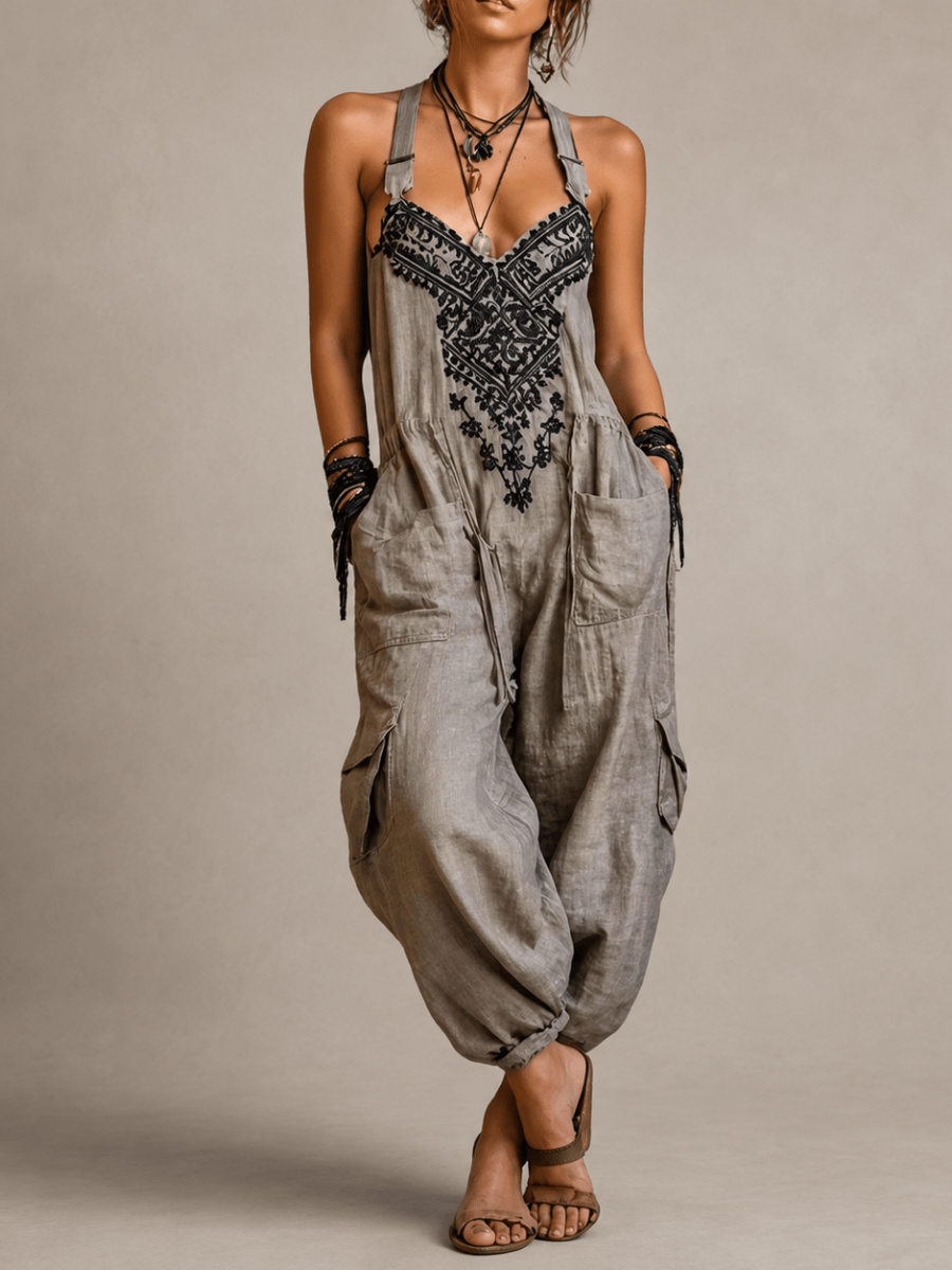 Simone™ | Embroidered Bohemian Jumpsuit