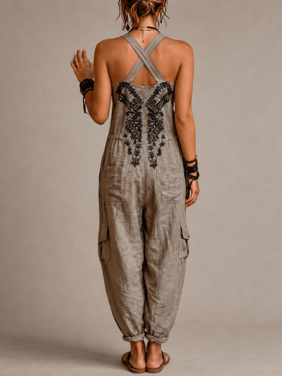 Simone™ | Embroidered Bohemian Jumpsuit