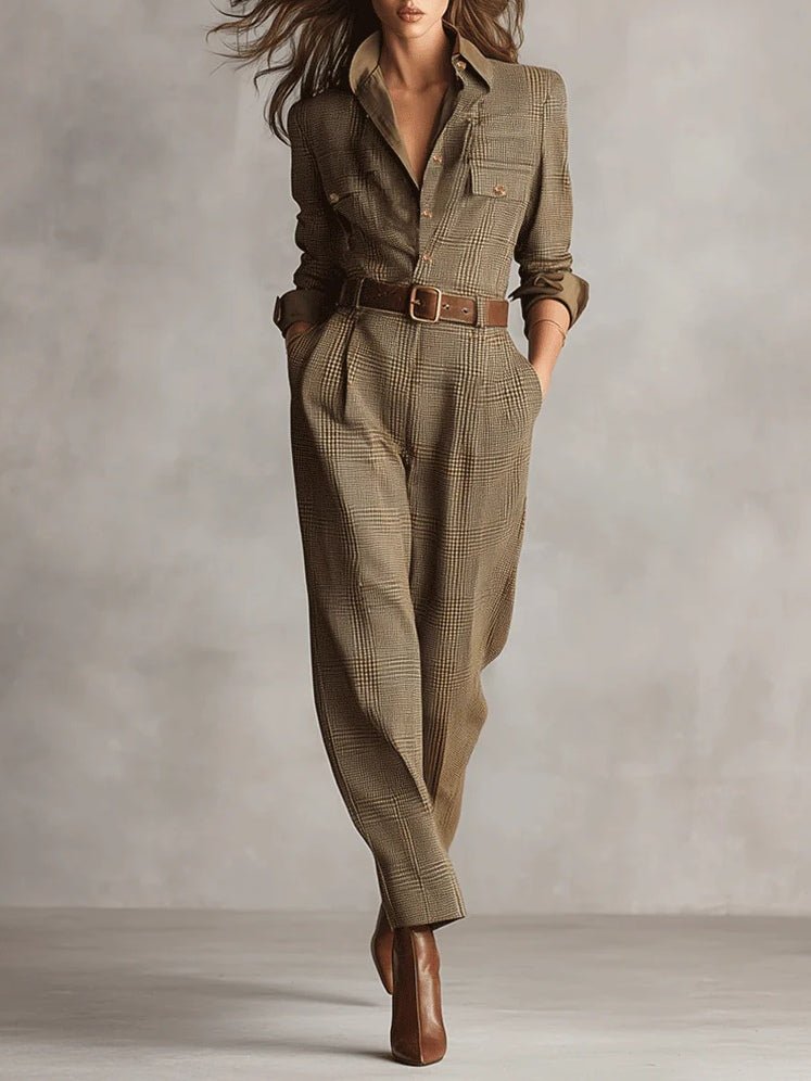 Mathilde™ | Elegant Mono in Check Pattern