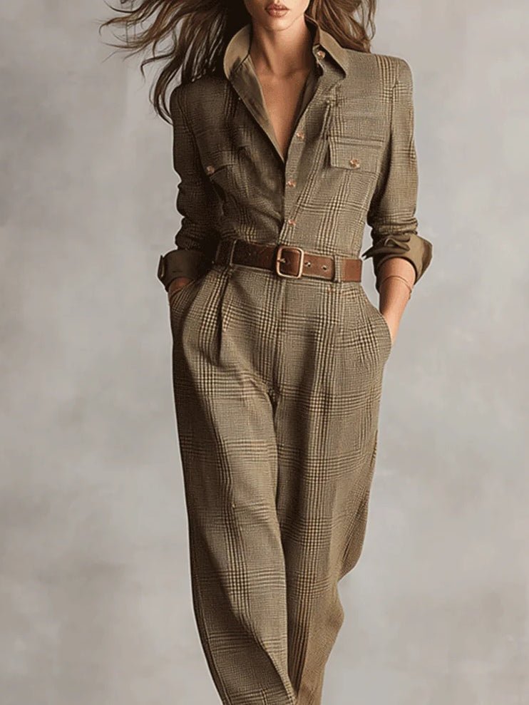 Mathilde™ | Elegant Mono in Check Pattern